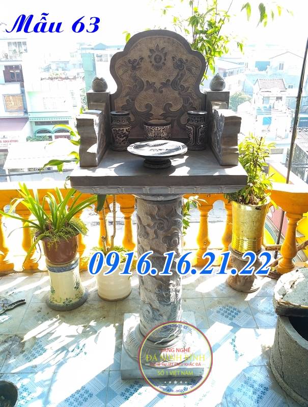 Mẫu bàn thờ ngoài trời thờ trời đất 63 Mẫu bàn thờ ngoài trời thờ trời đất 63