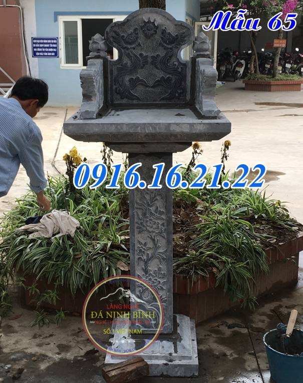 Mẫu bàn thờ ngoài trời thờ trời đất 65
