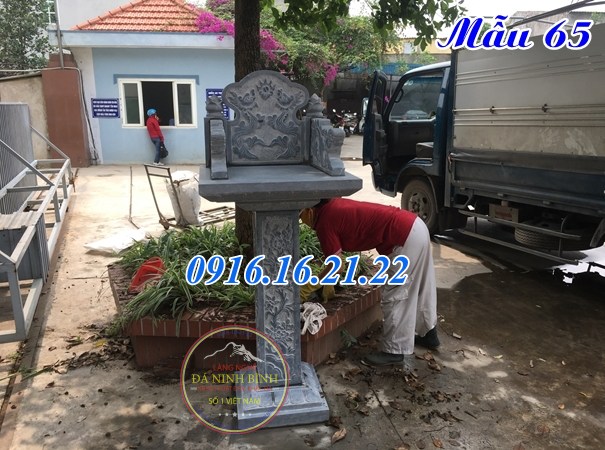 Mẫu bàn thờ ngoài trời thờ trời đất đẹp 65