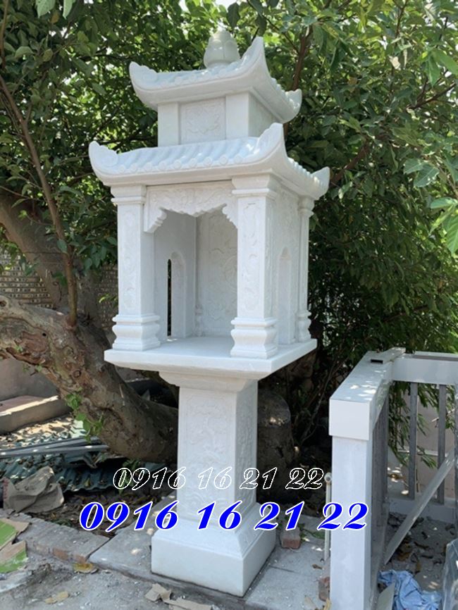 Mẫu bàn thờ thiên bằng đá trắng tự nhiên
