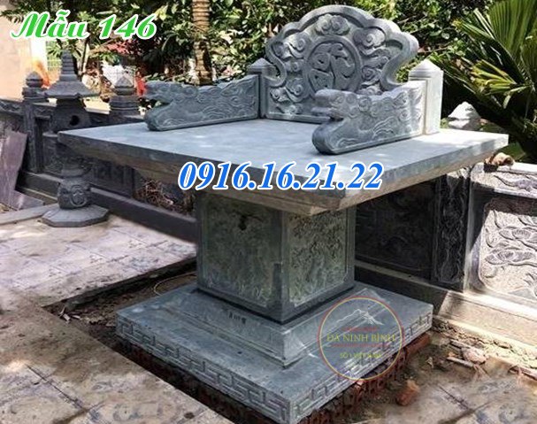 Mẫu bàn thờ thiên bằng đá tự nhiên