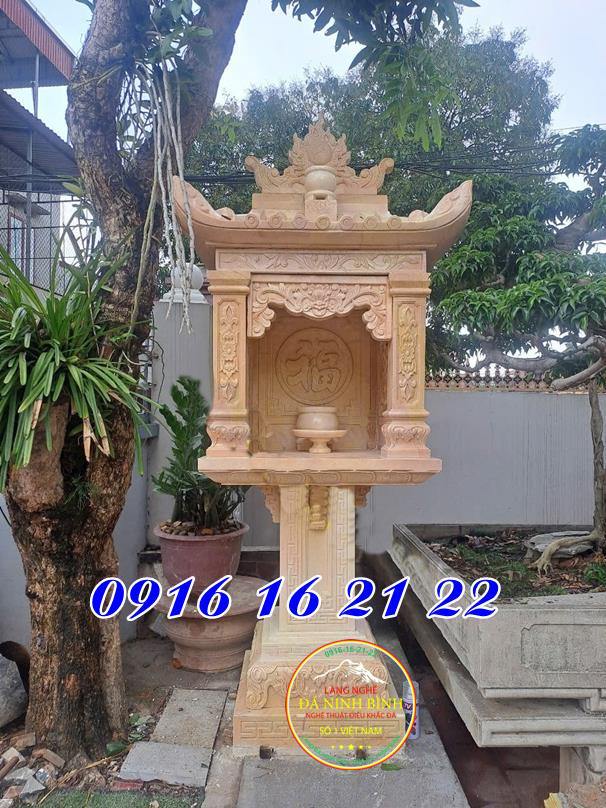 Mẫu bàn thờ thiên kích thước bàn thờ thiên bằng đá vàng