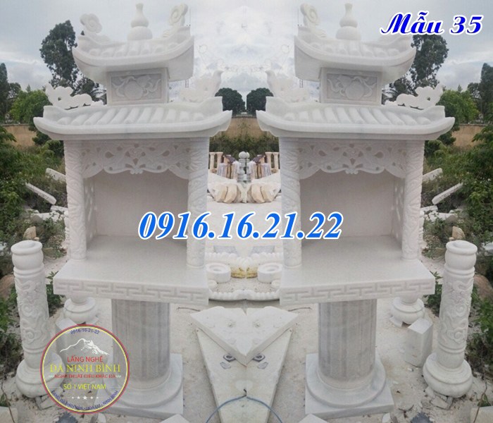 Mẫu cây hương đá thờ phật bằng đá đẹp 35