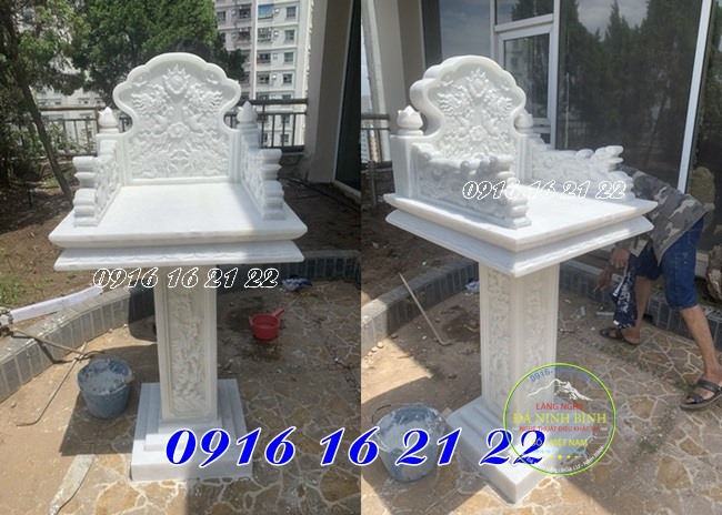 Mẫu cây hương đá trắng không mái ngoài trời Mẫu cây hương đá trắng không mái ngoài trời