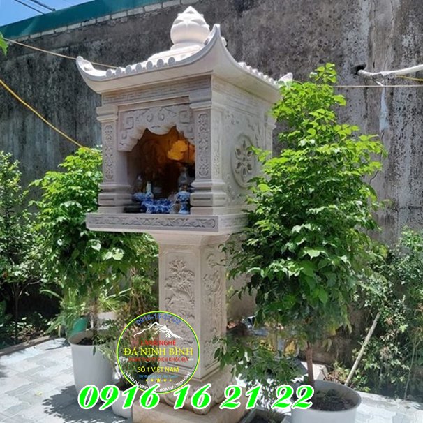 Mẫu cây hương miếu thờ Thần Sông Thần Biển bằng đá