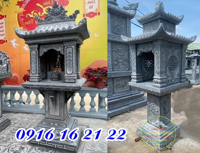 Mẫu cây hương ngoài trời có mái bằng đá Mẫu cây hương ngoài trời có mái bằng đá