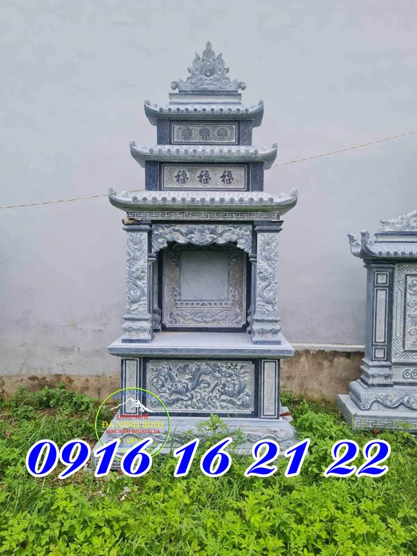 Mẫu miếu đá thờ thành hoàng thổ thần ba mái cổ truyền