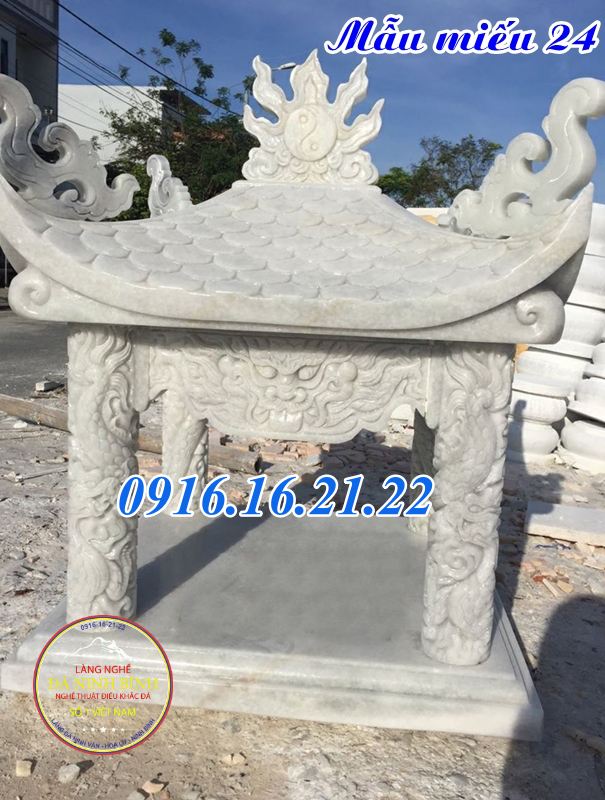 Mẫu miếu nhỏ thờ ngoài trời bằng đá 24 