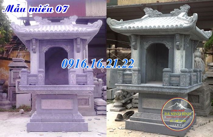 Mẫu miếu quan âm bằng đá khối giá rẻ 07