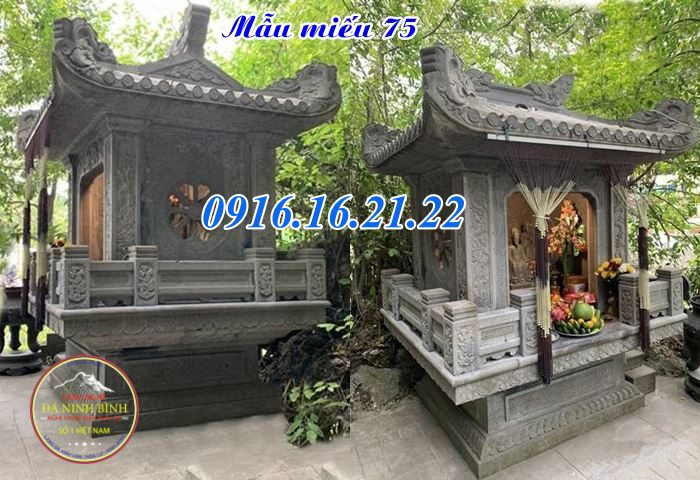 Mẫu miếu quan âm và trang thờ phật bằng đá đẹp 75