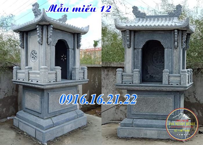 Mẫu miếu thờ miếu thờ thần linh đẹp bằng đá tự nhiên nguyên khối
