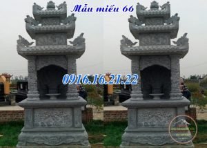 Mẫu miếu thờ ngoài trời tại chung cư bằng đá tự nhiên đẹp 66
