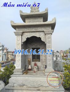 Mẫu miếu thờ ngoài trời tại chung cư bằng đá tự nhiên đẹp 67