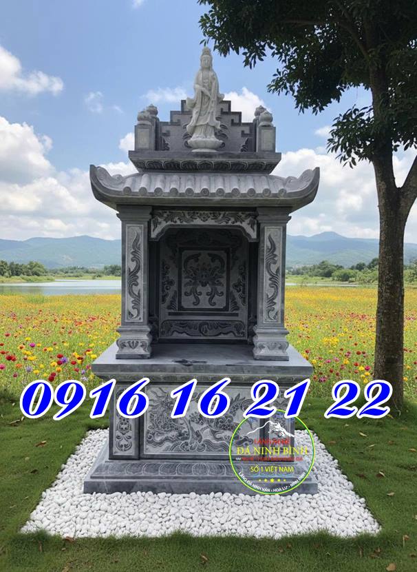 Mẫu miếu thờ ngoài trời thờ Quan Thế Âm Bồ Tát mini - Miếu quan âm thờ ngoài trời bằng đá tại nhà đẹp nhất