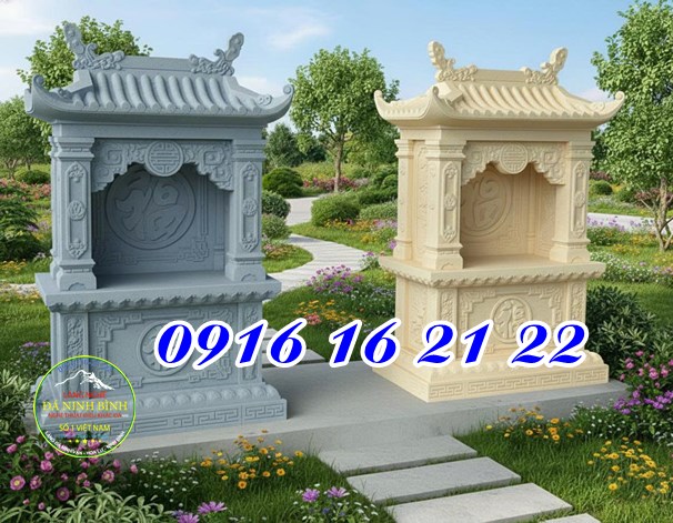 Mẫu miếu thờ ngoài trời thờ Quan Âm đẹp đặt sân vườn - Miếu quan âm thờ ngoài trời bằng đá tại nhà đẹp nhất