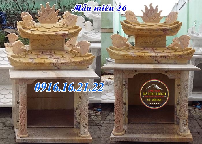 Mẫu miếu thờ thần linh bằng đá đẹp nhất 26 Mẫu miếu thờ thần linh bằng đá đẹp nhất 26