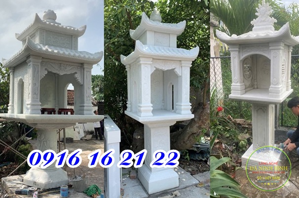 Mẫu trang thờ đá một mái hai mái ba mái tại Nam Bộ