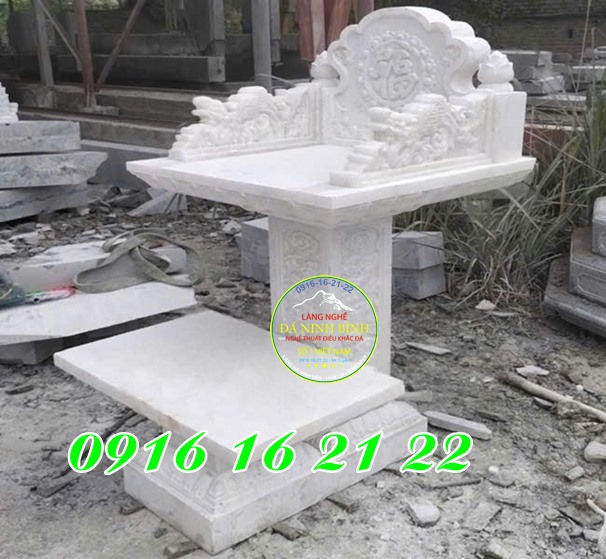 Mẫu trang thờ đá trắng tại Nam Bộ