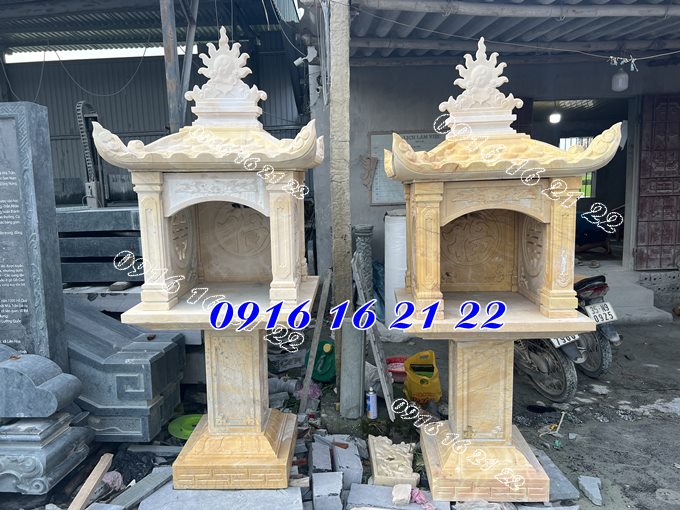 Mẫu trang thờ đá vàng thờ thần linh