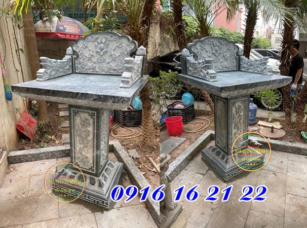 Mẫu trang thờ đá xanh rêu tại Nam Bộ