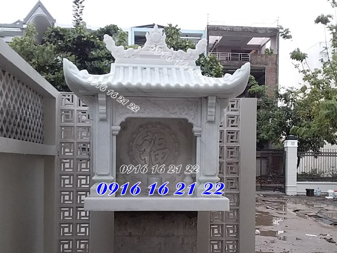 Mẫu trang thờ ngoài trời bằng đá trắng