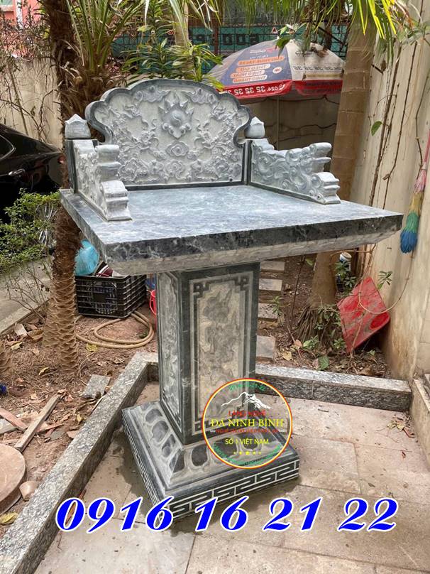 Mẫu trang thờ tại Sài Gòn bằng đá không mái