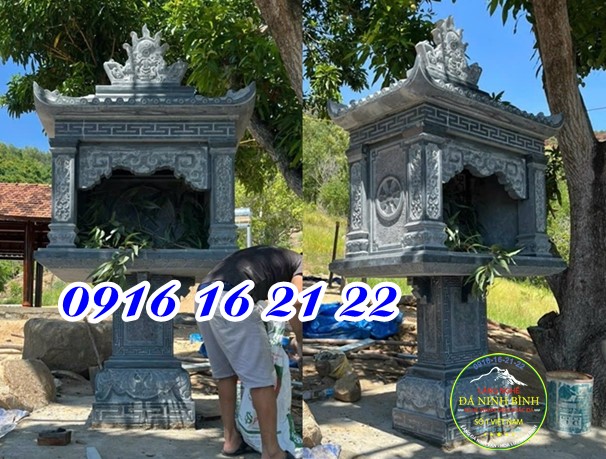 Miếu đá thờ thành hoàng thổ thần một mái đơn giản