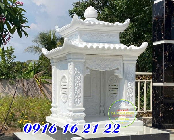 Miếu đá trắng thờ thành hoàng thổ thần hai mái