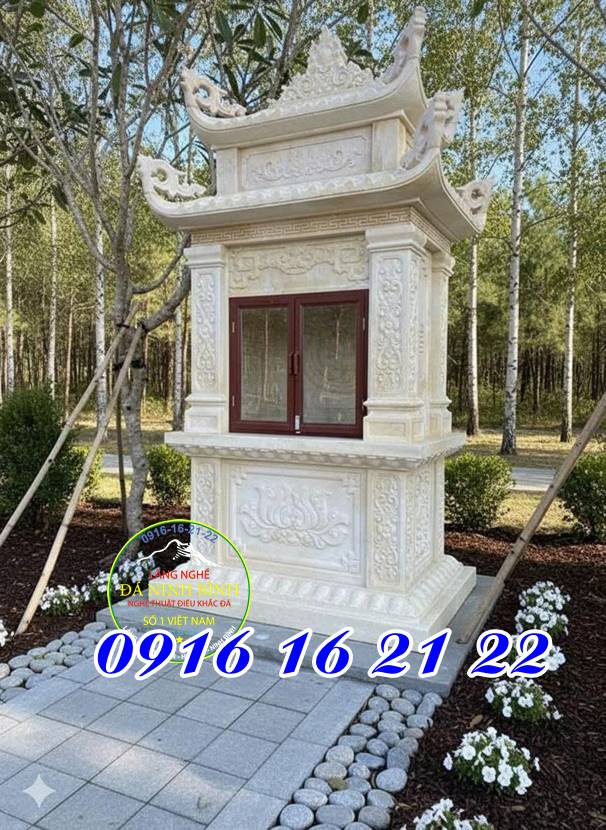 Miếu đá vàng thờ thành hoàng thổ thần hai mái