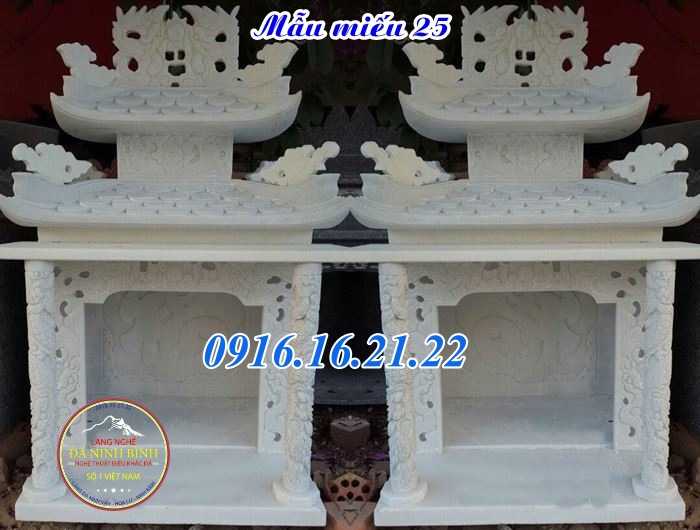 Miếu nhỏ thờ thần linh bằng đá đẹp ngoài trời Miếu nhỏ thờ thần linh bằng đá đẹp ngoài trời