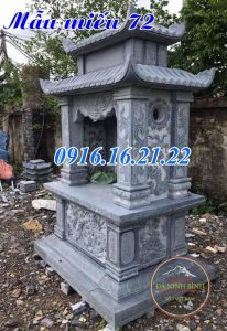 Miếu ông hổ miếu sơn thần ngoài trời bằng đá khối 72