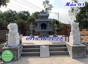 Miếu sơn thần miếu thờ thần linh bằng đá tại công ty 03