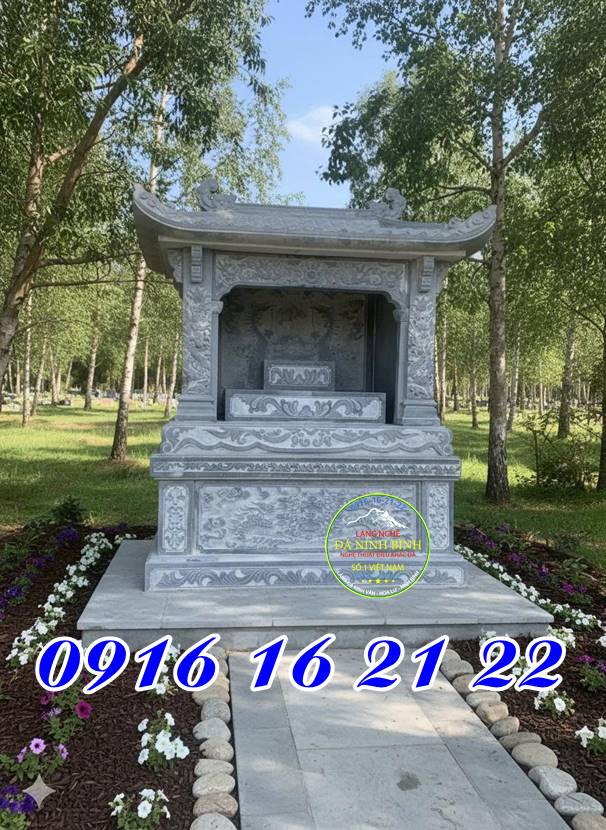 Miếu thành hoàng thờ thổ thần ngoài trời bằng đá đẹp