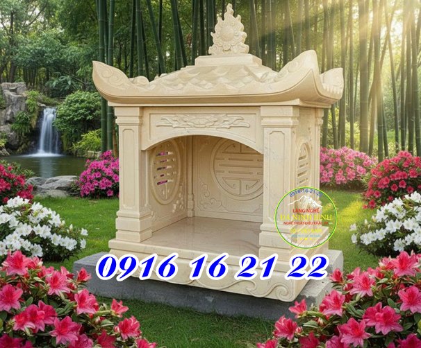 Miếu thờ quan âm ngoài trời - Miếu quan âm thờ ngoài trời bằng đá tại nhà đẹp nhất