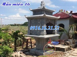 Miếu thờ thần linh thờ đất ngoài trời bằng đá 16