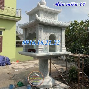 Miếu thờ thần linh thờ đất ngoài trời bằng đá 17