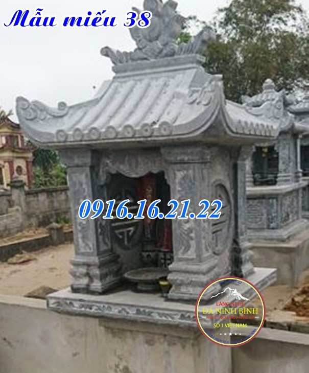 Miếu thờ thần linh thổ thần bằng đá đẹp 38 