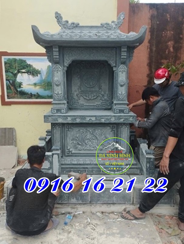 Miếu thờ thành hoàng thờ thần linh bằng đá một mái