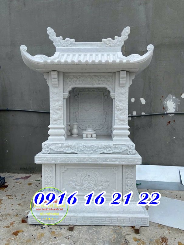 Miếu thờ thành hoàng thờ thần linh bằng đá trắng