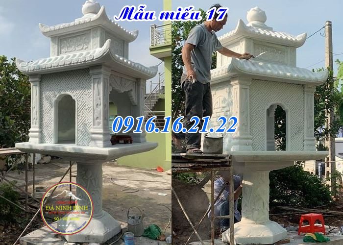 Miếu thờ thổ công đẹp bằng đá trắng Miếu thờ thổ công đẹp bằng đá trắng