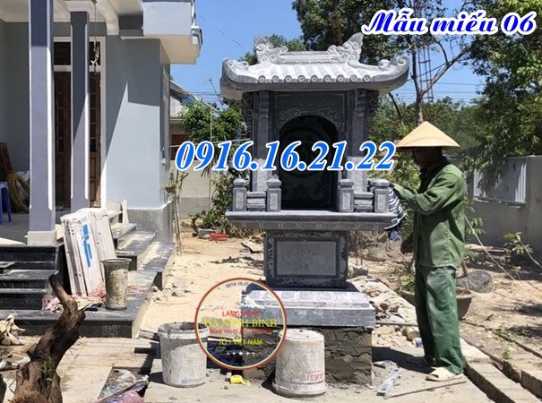 Miếu thờ thổ thần thờ đất bằng đá tại nhà riêng đẹp 06