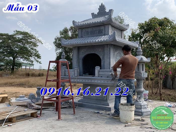 Những mẫu miếu quan âm và trang thờ phật bằng đá khối giá rẻ 03
