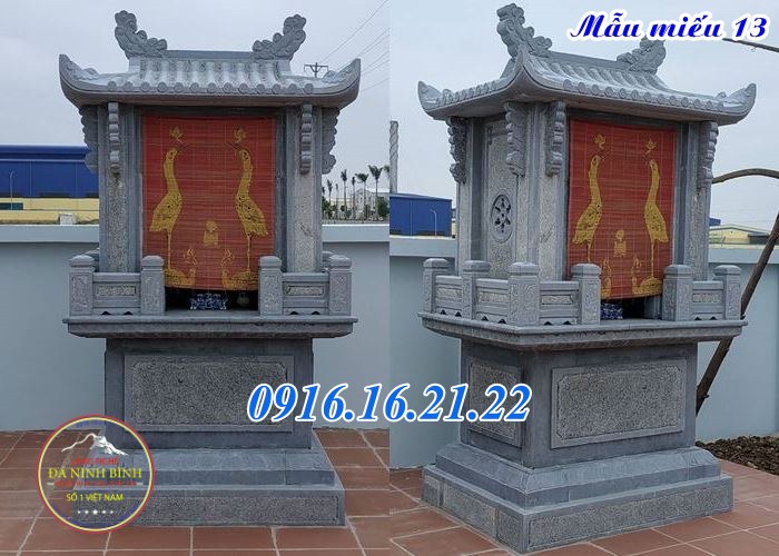 Thiết kế miếu thờ quan âm bằng đá ngoài trời