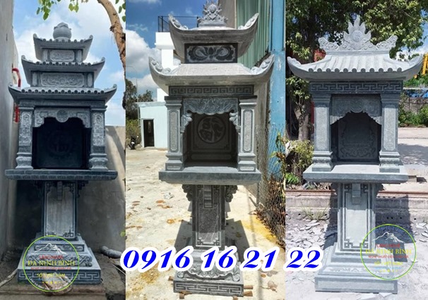 Trang thờ đá một mái hai mái ba mái tại Nam Bộ