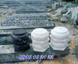 Mẫu tảng đá kê cột gỗ hình bát giác