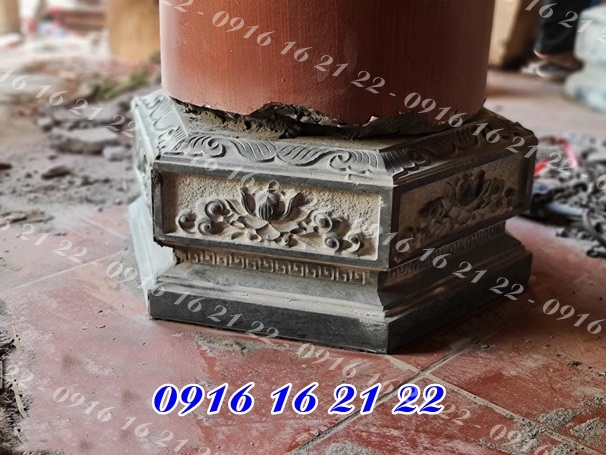 Tảng đá bát giác kê chân cột Tảng đá bát giác kê chân cột
