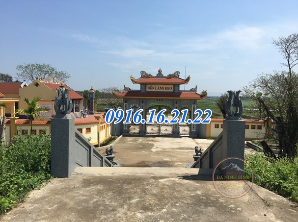 Tổng thể khuôn viên đền thờ làng kho tại Ninh Bình