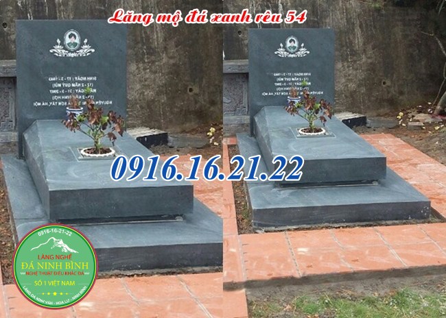 Mẫu mộ đá xanh rêu thiết kế hiện đại nhất năm 2021