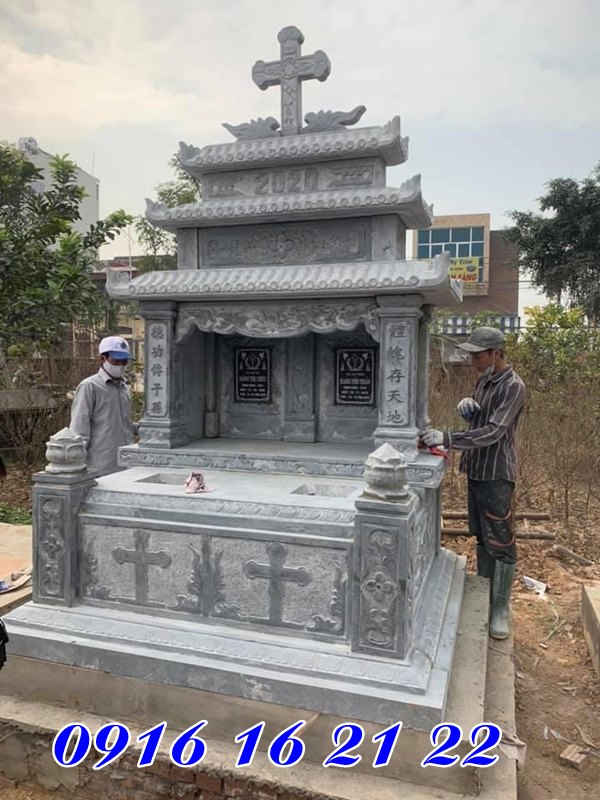 Bán mộ đá đôi công giáo ở Hưng Yên mẫu đẹp giá chuẩn thi công trọn gói 89 Bán mộ đá đôi công giáo ở Hưng Yên mẫu đẹp giá chuẩn thi công trọn gói 89
