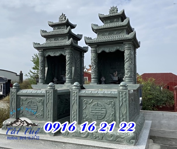 Mẫu mộ ba mái đá xanh rêu đẹp tại Hải Dương bền đẹp theo thời gian Mẫu mộ ba mái đá xanh rêu đẹp tại Hải Dương bền đẹp theo thời gian